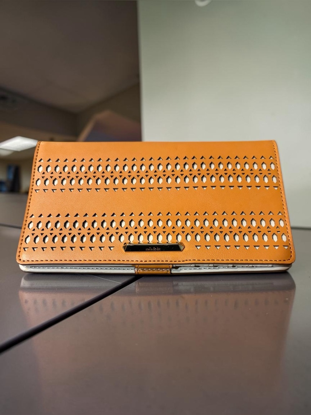 Stella & Dot Orange Perforated Tablet Folio Case
